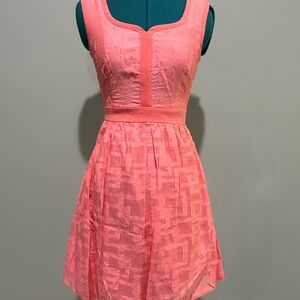 Peach sleeveless dress